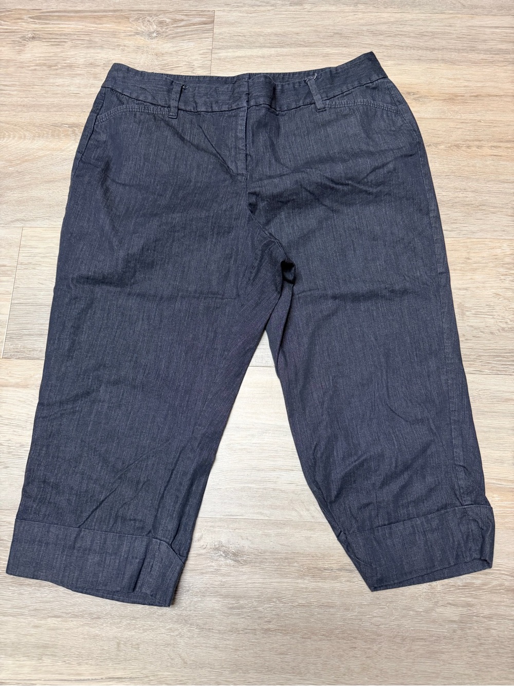 Ann Taylor Petite 10P Dark Blue Capri Pants